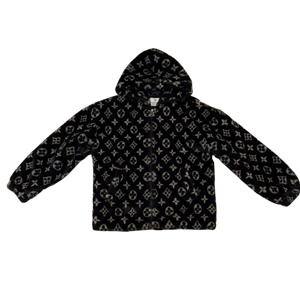 Women’s Medium Black and White Patterned Jacket